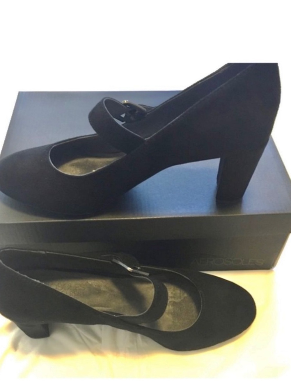 Giani Bernini Black Suede Mary Jane Heels NWT Size 7 - Picture 14 of 14